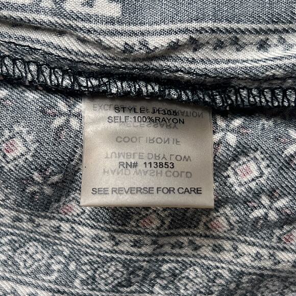 Sugarlips Floral Paisley Open Front Fringe Cardigan Black Cream Boho Shabby Chic - Picture 6 of 8